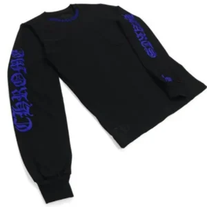 Chrome Hearts 1988 Neck Logo Long Sleeve T-shirt Black/Blue