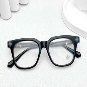 Chrome Hearts Classic Black Silver Frame Eyeglasses