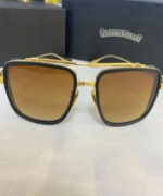 Chrome Hearts Cross — Classic Black Square Frame Luxury Sunglasses