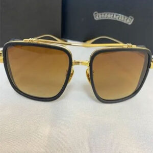 Chrome Hearts Cross — Classic Black Square Frame Luxury Sunglasses