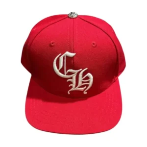 Chrome Hearts Essentials LA Exclusive Baseball Wool Cap Red