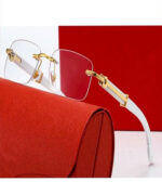 Chrome Hearts Luxury White Square Frame Glasses