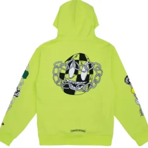 Chrome Hearts Matty Boy Link Hoodie Lime Green