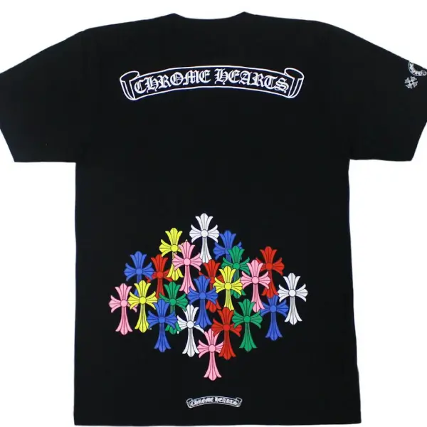 Chrome Hearts Multi Color Cross T-shirt Black