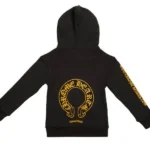 Chrome Hearts Online Exclusive Kids Zip Up Hoodie Black/Yellow