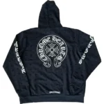 Chrome Hearts Plus Cross Allover Print With Horseshoe Logo Hoodie Black