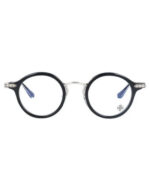 Chrome Hearts Round Black Frame Bra-Gile Glasses