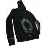 Chrome Hearts Silver Glitter Hoodie Black