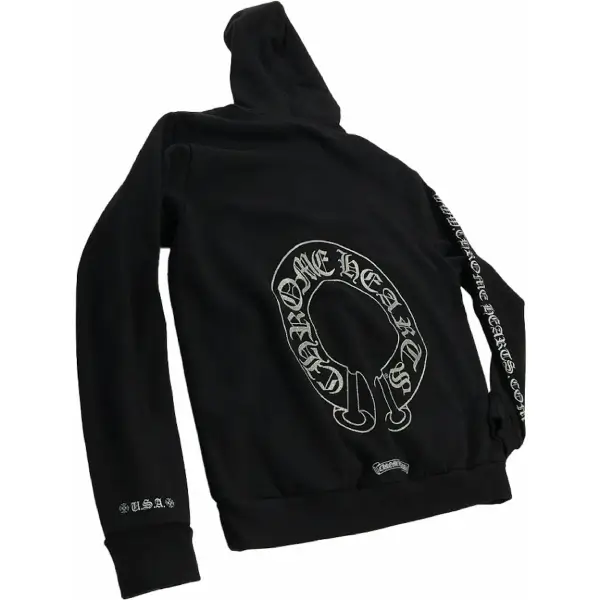 Chrome-Hearts-Silver-Glitter-Hoodie-Black Chrome Hearts Silver Glitter Hoodie Black