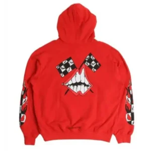 Chrome Hearts x Matty Boy Flames Hoodie Red