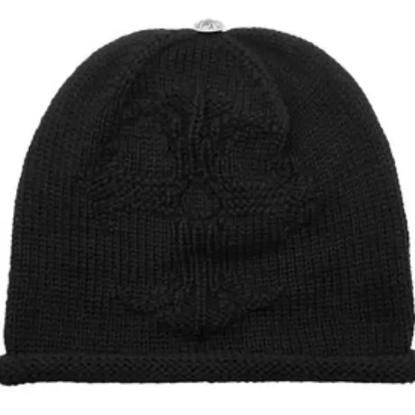 Chrome Hearts Black CH Cross Cashmere Beanie