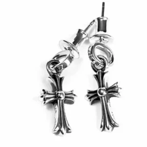 Chrome Hearts Cross Babyfat Drop Earrings