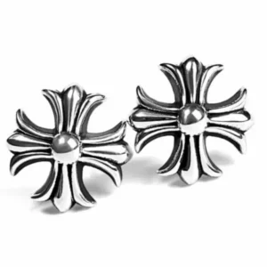 Chrome Hearts Cross Cut Out Stud Earring