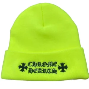 Chrome Hearts Logo Beanie Neon Yellow