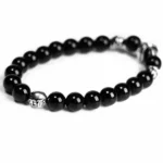 Chrome Hearts Onyx Bead Bracelet