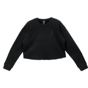 Chrome Hearts Tonal Monogram Cross Black Cropped Sweatshirt