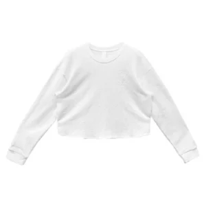 Chrome Hearts Tonal Monogram Cross White Cropped Sweatshirt