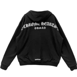 Chrome Hearts USA Script Logo Thermal Zip Up Hoodie
