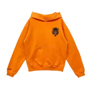Chrome Hearts Vine Dagger Logo Orange Pullover Hoodie