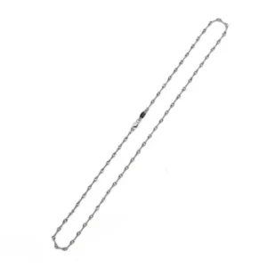 Chrome Hearts 18K White Gold Twist Chain Necklace