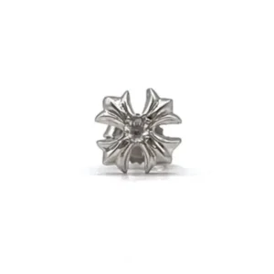 Chrome Hearts 18k White Gold Diamond Cross Earring Stud