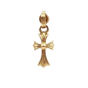 Chrome Hearts 22K Gold Cross Earring Drop