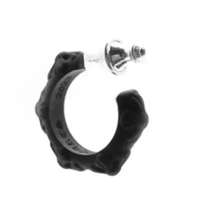 Chrome Hearts Black Resin SBT Cross Earring Hoop