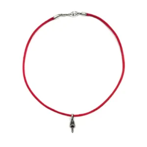 Chrome Hearts Dagger Pendant Red Rope Necklace