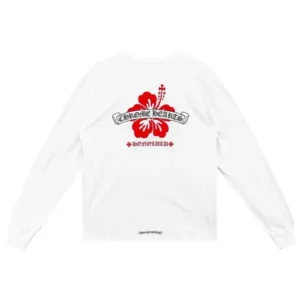 Chrome Hearts Honolulu Exclusive Hibiscus Flower Long Sleeve Shirt