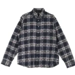 Chrome Hearts LOOSE END Blue Monogram Cross Flannel Shirt