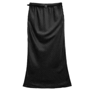 Chrome Hearts Monogram Cross Silk Maxi Skirts With Belt