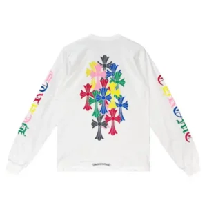Chrome Hearts Multi Color Cross Logo Black Long Sleeve T-shirt