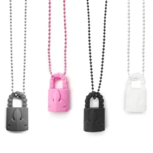 Chrome Hearts Resin Lock Pendant Ball Chain Necklace