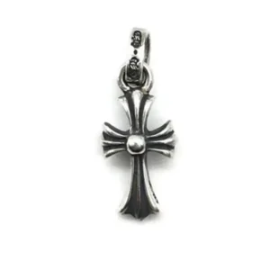 Chrome Hearts Silver Babyfat Cross Charm Pendant