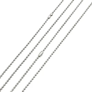 Chrome Hearts Silver Ball Chain Necklace
