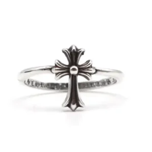 Chrome Hearts Silver Bubblegum Cross Plus Ring
