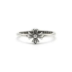 Chrome Hearts Silver Bubblegum Cross Ring