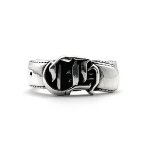 Chrome Hearts Silver CH Logo Belt Buckle Ring