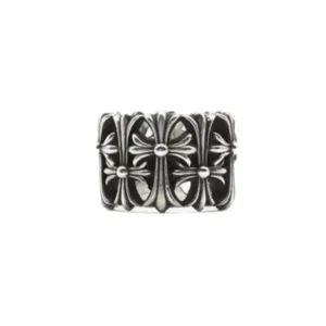 Chrome Hearts Silver Cemetery Multi Cross Ring