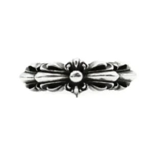 Chrome Hearts Silver Cross Baby Floral Ring