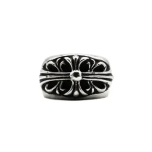 Chrome Hearts Silver Cross Flower Ring