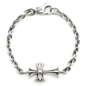 Chrome Hearts Silver Cross Ne Chain Lobster Clip Bracelet