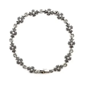 Chrome Hearts Silver Diamonds Tiny E Bracelet