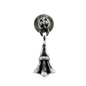 Chrome Hearts Silver Fleur Earring Drop
