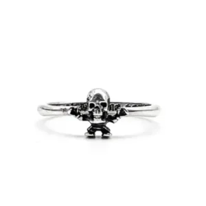 Chrome Hearts Silver Foti Harris Teeter Skeleton Ring