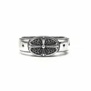 Chrome Hearts Silver Oval Belt Keeper Ring