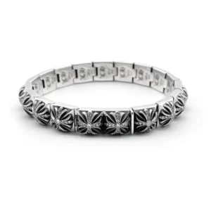Chrome Hearts Silver Pyramid Plus Bracelet
