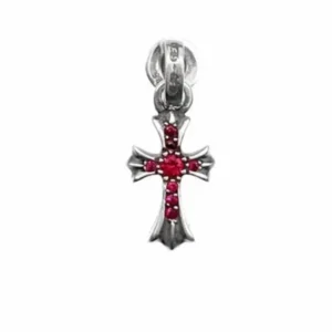 Chrome Hearts Silver Ruby Babyfat Earring Drop