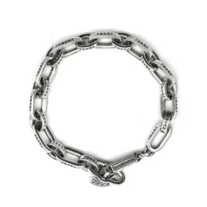 Chrome Hearts Silver Scroll Paperchain Bracelet