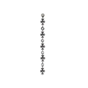 Chrome Hearts Silver Tiny E Plus 3 Link Earring Drop